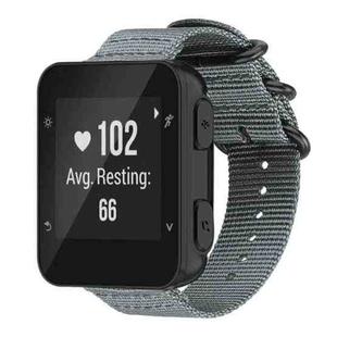 For Garmin Forerunner 35 / 30 / 35J xDfind Ring Buckle Nylon Canvas Watch Band(Grey)