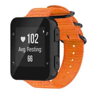 For Garmin Forerunner 35 / 30 / 35J xDfind Ring Buckle Nylon Canvas Watch Band(Orange)