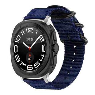 For Samsung Galaxy Watch Ultra / Ultra 2025 xDfind Ring Buckle Nylon Canvas Watch Band(Midnight Blue)