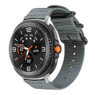For Samsung Galaxy Watch8 / 8 Classic xDfind Ring Buckle Nylon Canvas Watch Band(Grey)