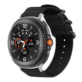 For Samsung Galaxy Watch8 / 8 Classic xDfind Ring Buckle Nylon Canvas Watch Band(Black)