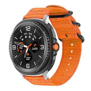 For Samsung Galaxy Watch8 / 8 Classic xDfind Ring Buckle Nylon Canvas Watch Band(Orange)