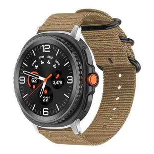 For Samsung Galaxy Watch8 / 8 Classic xDfind Ring Buckle Nylon Canvas Watch Band(Khaki)