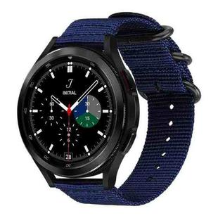 For Samsung Galaxy Watch 7 / 6 / 5 / FE xDfind Ring Buckle Nylon Canvas Watch Band(Midnight Blue)