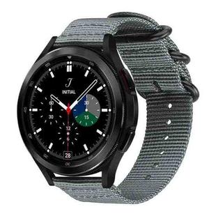 For Samsung Galaxy Watch 7 / 6 / 5 / FE xDfind Ring Buckle Nylon Canvas Watch Band(Grey)