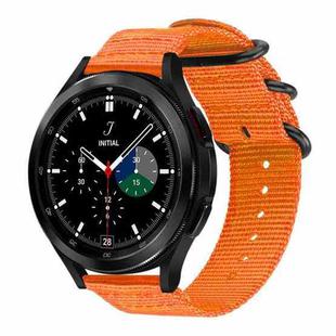 For Samsung Galaxy Watch 7 / 6 / 5 / FE xDfind Ring Buckle Nylon Canvas Watch Band(Orange)