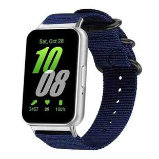 For Samsung Galaxy Fit3 SM-R390 xDfind Ring Buckle Nylon Canvas Watch Band(Midnight Blue)