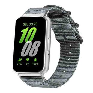 For Samsung Galaxy Fit3 SM-R390 xDfind Ring Buckle Nylon Canvas Watch Band(Grey)