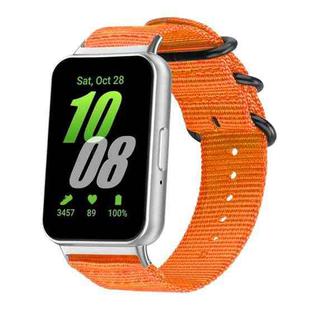 For Samsung Galaxy Fit3 SM-R390 xDfind Ring Buckle Nylon Canvas Watch Band(Orange)