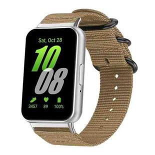 For Samsung Galaxy Fit3 SM-R390 xDfind Ring Buckle Nylon Canvas Watch Band(Khaki)