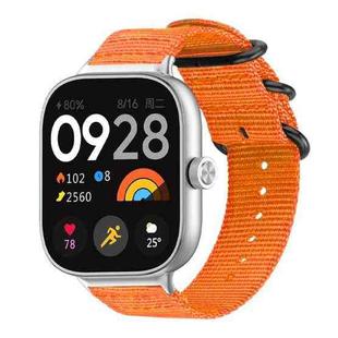 For Xiaomi Smart Band 9 Pro/8 Pro/Redmi Watch 5/4 xDfind Ring Buckle Nylon Canvas Watch Band(Orange)