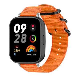 For Redmi Watch 3 xDfind Ring Buckle Nylon Canvas Watch Band(Orange)