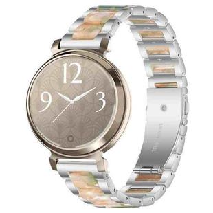 14mm xDfind Three Beads Metal Resin Watch Band(Silver Green)