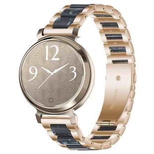 14mm xDfind Three Beads Metal Resin Watch Band(Rose Gold Blue)