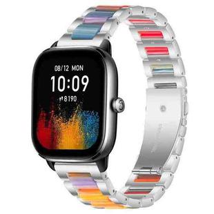 20mm xDfind Three Beads Metal Resin Watch Band(Silver Rainbow)