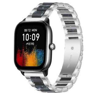 20mm xDfind Three Beads Metal Resin Watch Band(Silver Blue)