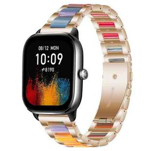 20mm xDfind Three Beads Metal Resin Watch Band(Rose Gold Rainbow)