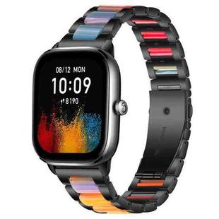 20mm xDfind Three Beads Metal Resin Watch Band(Black Rainbow)