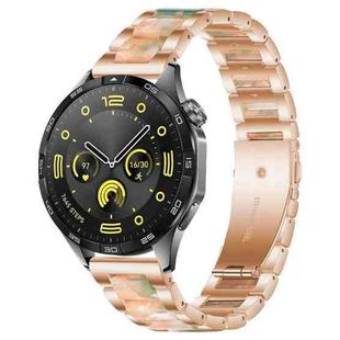 22mm xDfind Three Beads Metal Resin Watch Band(Rose Gold Green)