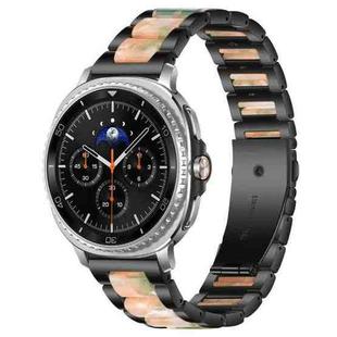 For Samsung Galaxy Watch8 / 8 Classic xDfind Three Beads Metal Resin Watch Band(Black Green)