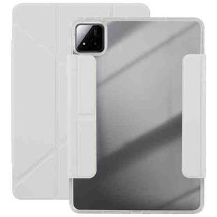 For Xiaomi Pad 7 / 7 Pro Magnetic Detachable Dual-Clasp Acrylic Deformation Leather Tablet Case(Grey)