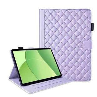 For OPPO Pad SE 11 inch Rhombus Lattice Leather Tablet Case(Purple)