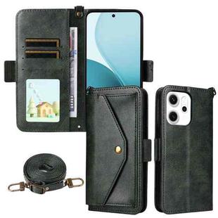 For OPPO Reno14 Pro 5G Multi-card Slots Crossbody Cowhide Leather Phone Case(Green)