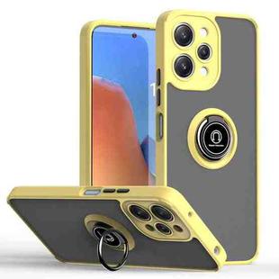 For Redmi 12 4G Q Shadow 1 Series TPU + PC Phone Case with Ring(Yellow)