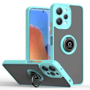 For Redmi 12 4G Q Shadow 1 Series TPU + PC Phone Case with Ring(Sky Blue)