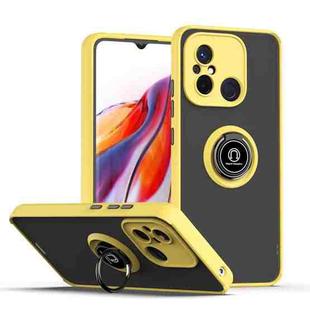 For Redmi 12C / 11A Q Shadow 1 Series TPU + PC Phone Case with Ring(Yellow)