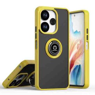 For Redmi 13 4G / Note 13R 5G Q Shadow 1 Series TPU + PC Phone Case with Ring(Yellow)