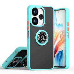 For Redmi 13 4G / Note 13R 5G Q Shadow 1 Series TPU + PC Phone Case with Ring(Sky Blue)