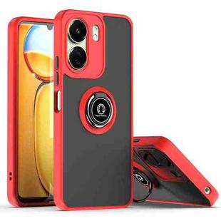 For Redmi 13C 4G Q Shadow 1 Series TPU + PC Phone Case with Ring(Red)