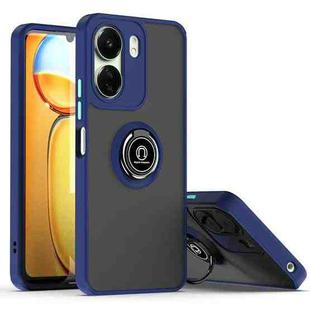 For Redmi 13C 4G Q Shadow 1 Series TPU + PC Phone Case with Ring(Royal Blue)