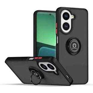 For Redmi A5 4G 171.7mm Q Shadow 1 Series TPU + PC Phone Case with Ring(Black+Red)