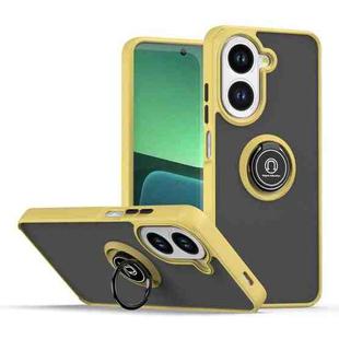 For Redmi A5 4G 171.7mm Q Shadow 1 Series TPU + PC Phone Case with Ring(Yellow)
