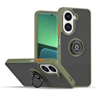 For Redmi A5 4G 171.7mm Q Shadow 1 Series TPU + PC Phone Case with Ring(Army Green)