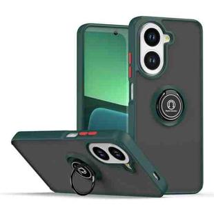 For Redmi A5 4G 171.7mm Q Shadow 1 Series TPU + PC Phone Case with Ring(Dark Green)