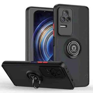 For Redmi K50 Q Shadow 1 Series TPU + PC Phone Case with Ring(Black+Red)
