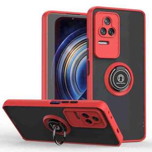 For Redmi K50 Q Shadow 1 Series TPU + PC Phone Case with Ring(Red)