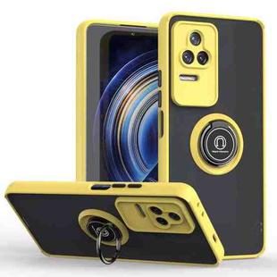For Redmi K50 Q Shadow 1 Series TPU + PC Phone Case with Ring(Yellow)