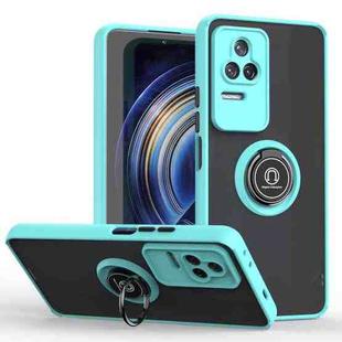 For Redmi K50 Q Shadow 1 Series TPU + PC Phone Case with Ring(Sky Blue)