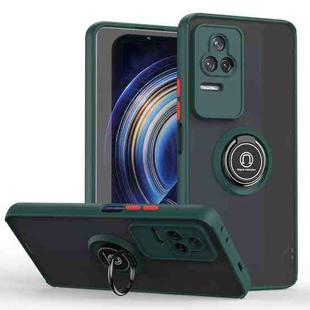 For Redmi K50 Q Shadow 1 Series TPU + PC Phone Case with Ring(Dark Green)