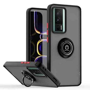 For Redmi K60 / K60 Pro / Poco F5 Pro Q Shadow 1 Series TPU + PC Phone Case with Ring(Black+Red)