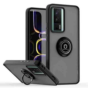 For Redmi K60 / K60 Pro / Poco F5 Pro Q Shadow 1 Series TPU + PC Phone Case with Ring(Black+Black)