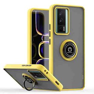 For Redmi K60 / K60 Pro / Poco F5 Pro Q Shadow 1 Series TPU + PC Phone Case with Ring(Yellow)