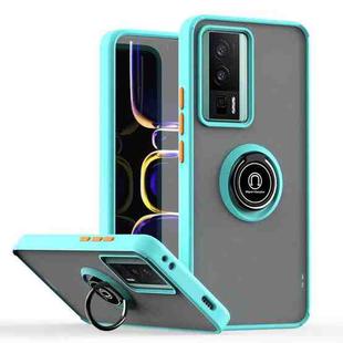 For Redmi K60 / K60 Pro / Poco F5 Pro Q Shadow 1 Series TPU + PC Phone Case with Ring(Sky Blue)