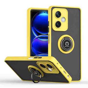 For Redmi Note 12 5G Global Q Shadow 1 Series TPU + PC Phone Case with Ring(Yellow)