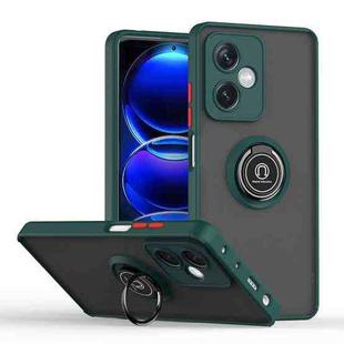 For Redmi Note 12 5G Global Q Shadow 1 Series TPU + PC Phone Case with Ring(Dark Green)