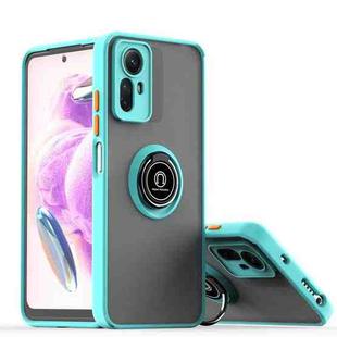 For Redmi Note 12 Turbo / Poco F5 Q Shadow 1 Series TPU + PC Phone Case with Ring(Sky Blue)
